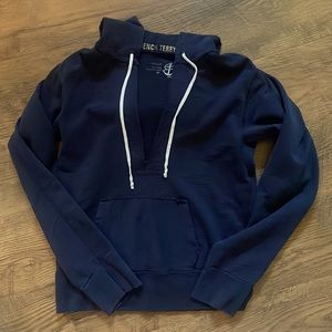 J. Crew French Terry V-Neck Hoodie